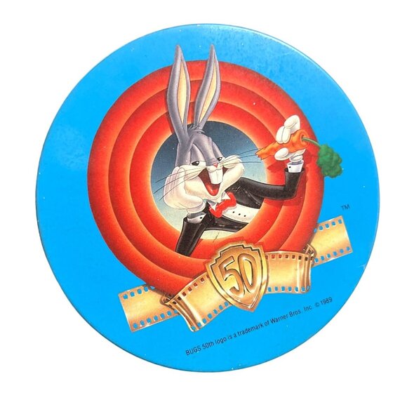 Vtg 1989 Warner Brothers Happy Birthday Bugs Bunny Brach's Collectible Tin - Picture 8 of 8